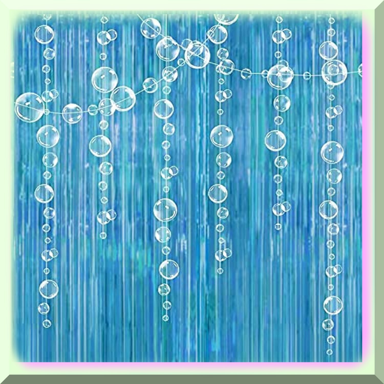 Underwater Bubble Party Kit with Tinsel Backdrop