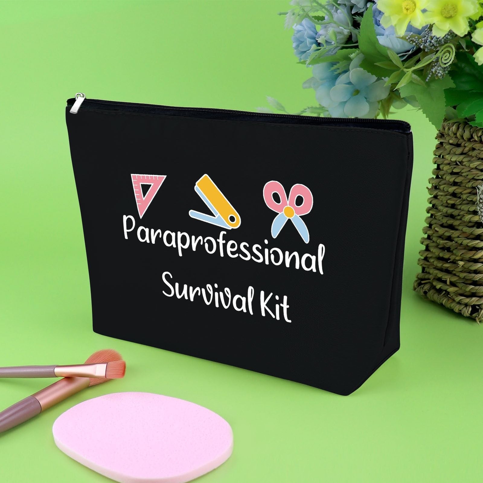 Teacher Paraprofessional Gifts 2 Pack Makeup Bags for Paraeducator Para Teach…