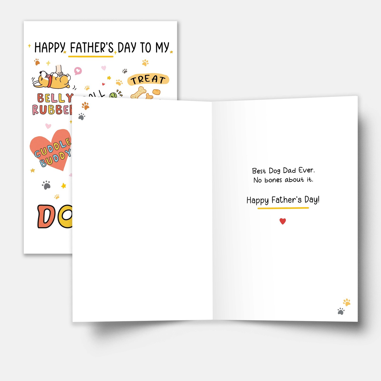 Cheeklee Cute Fathers Day Card for Dog Dad, Funny 8.1 x 5.3 inches, Dad