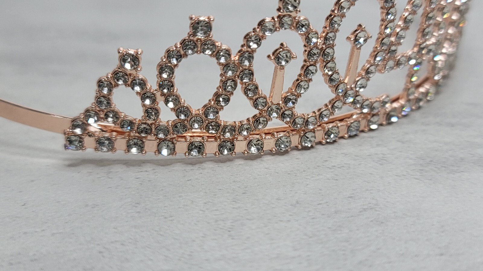 Rose Gold Silver 40th Birthday Tiara Gift Rhinestone Crown Headband 40 Bling