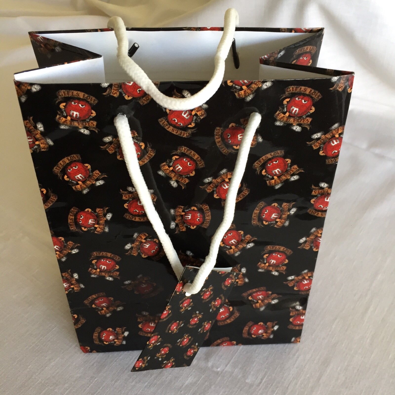 Girls Love Bad Boys M&M Gift Bag Red Black 2008 Retired