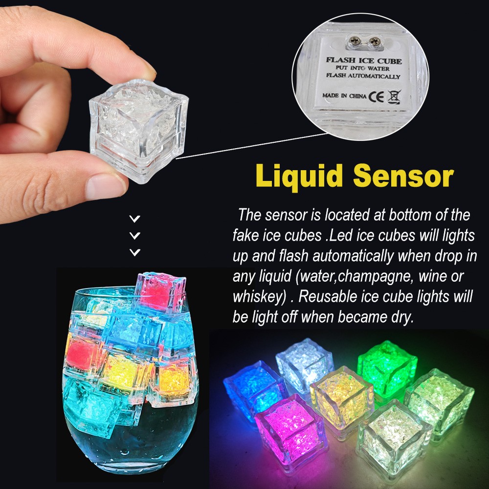 Glowing Ice Cube Lights Fast Flash & Slow Flash, Bar Night Club Party Xmas Decor