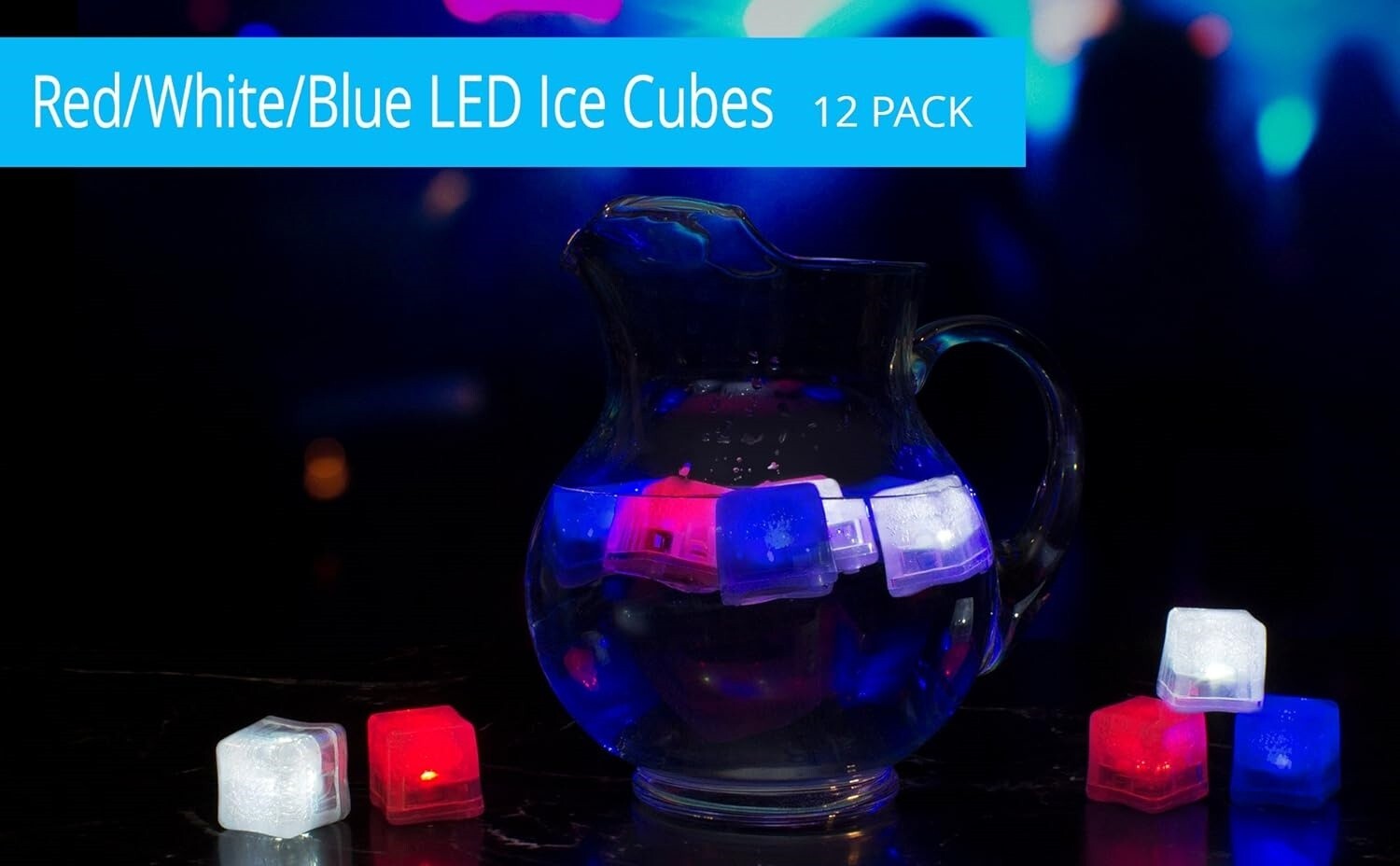 Luces Led En Cubos De Hielo Para Fiestas, Bares Bodas Club 12 PCS Reutilizables