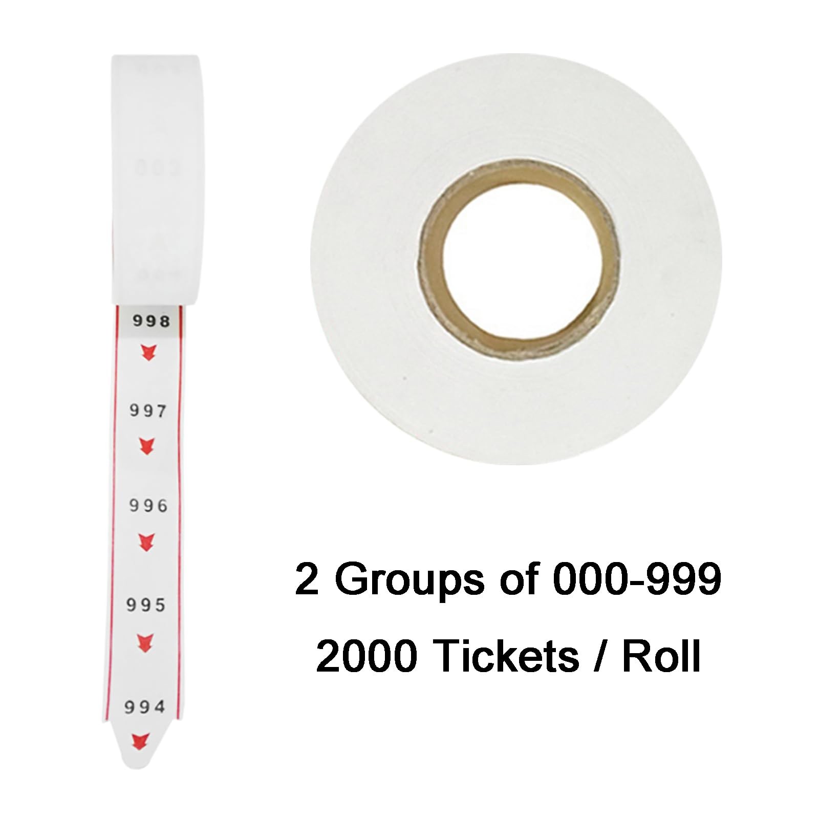 Take A Number Tickets 5 Rolls Of 3 Digits For K-t Ticket Dispenser Que