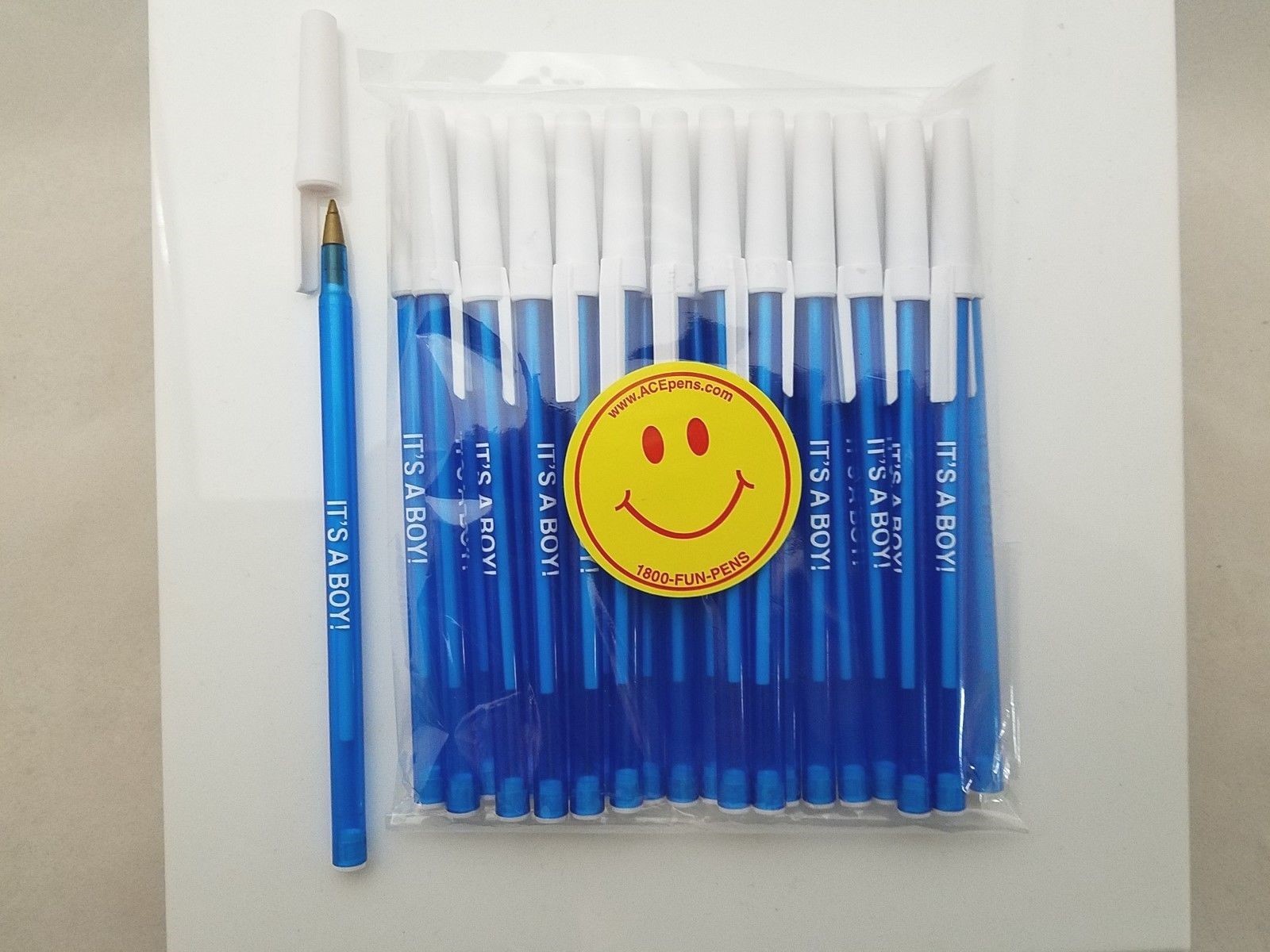 IT’S A BOY! Baby Announcement pens 25 pen package
