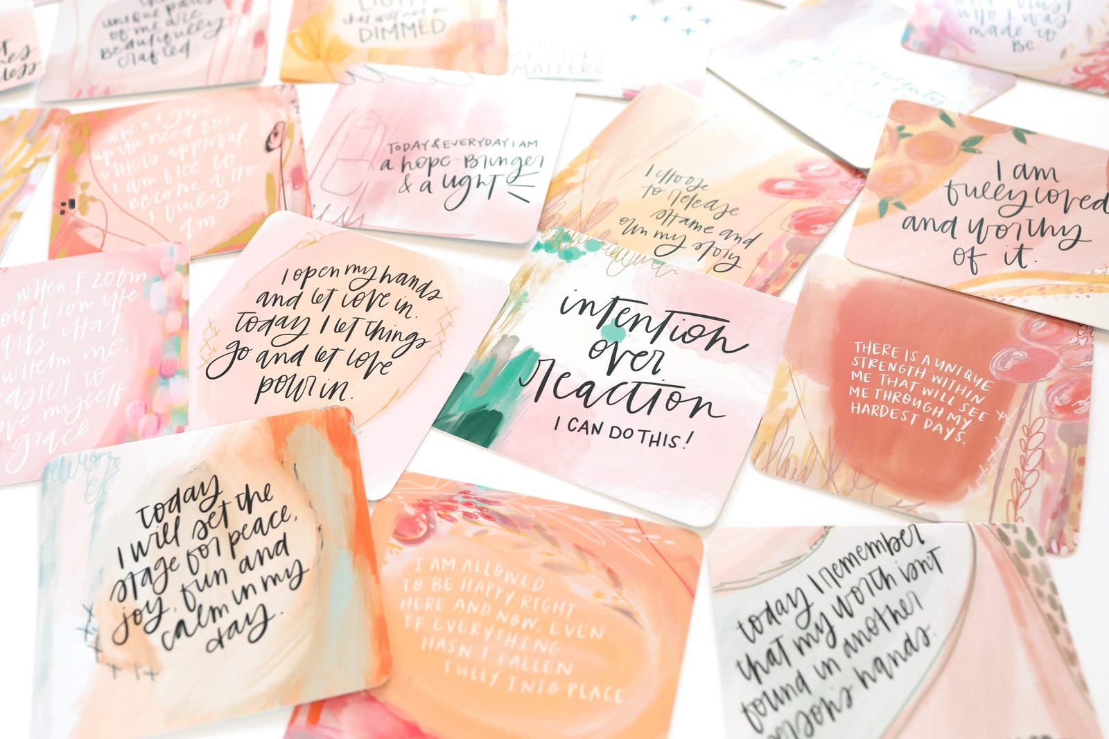 Affirmation Cards for Women: Beautifully 4 inches x 4 inches, Pink