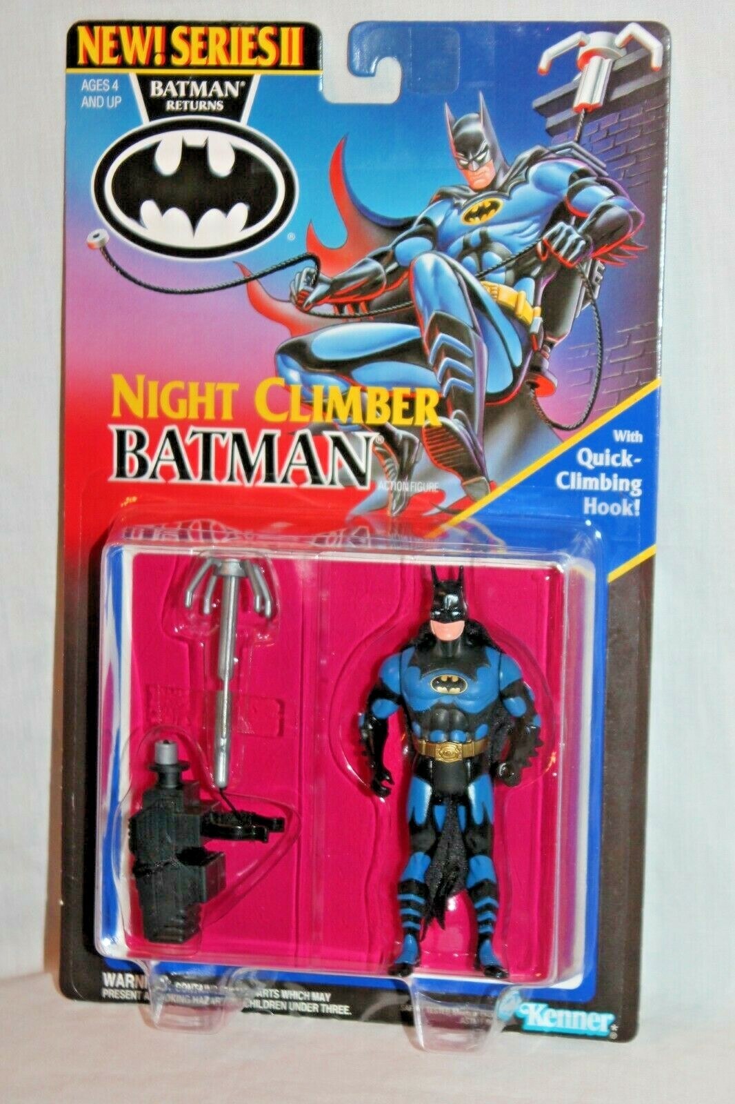 NEW IN PACKAGE 1993 BATMAN NIGHT CLIMBER WITH QUICK CLIMBING HOOK KENNER