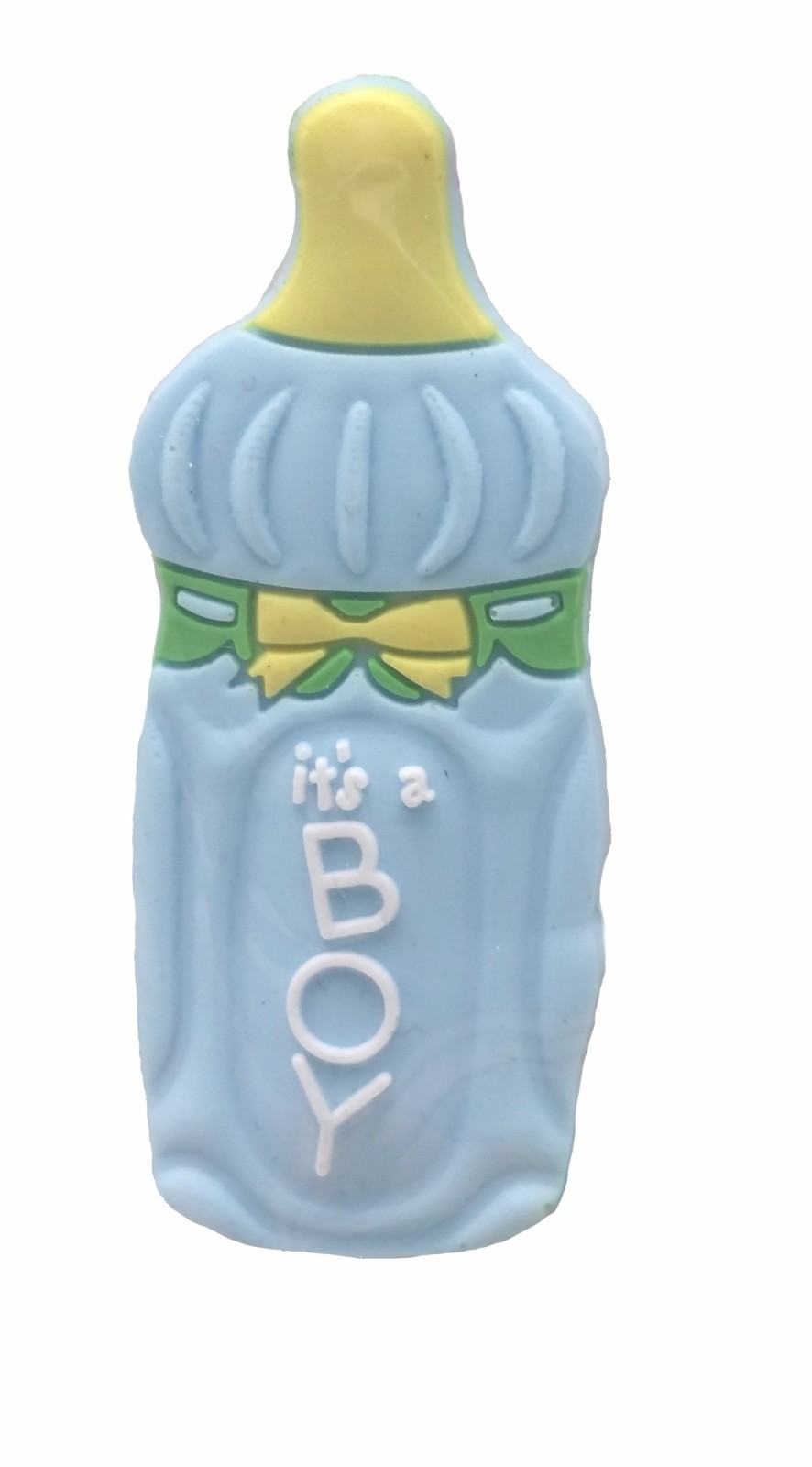 12 Flexible Blue Baby Bottle baby shower favors appliques – 4 pk of 3