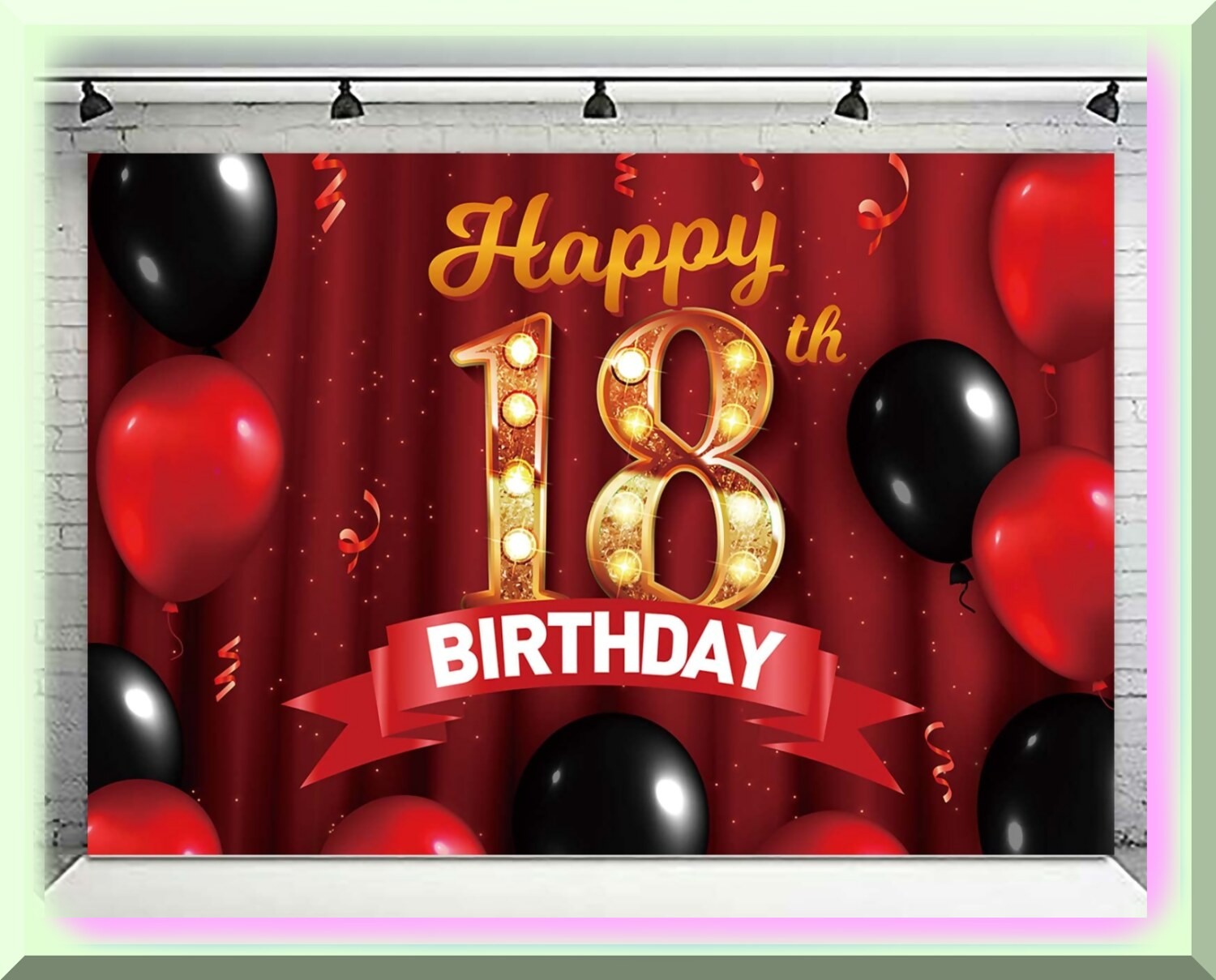 Princess 18th Birthday Celebration Kit with Backdrop