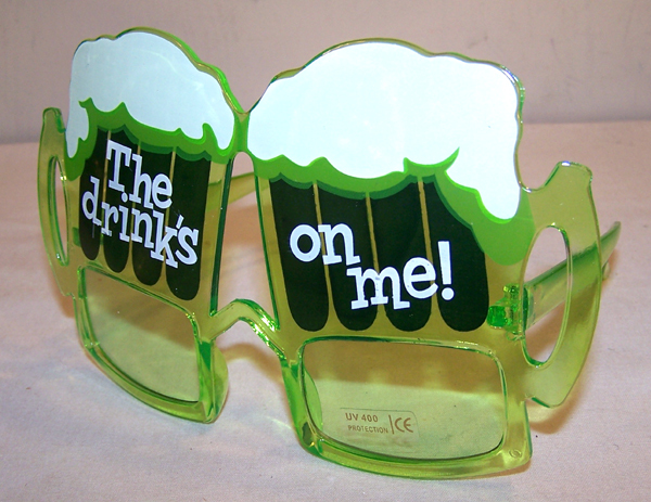 2 THE DRINKS ON ME PARTY SUNGLASS men eyewear womens #215 FUNNY novelty glasses