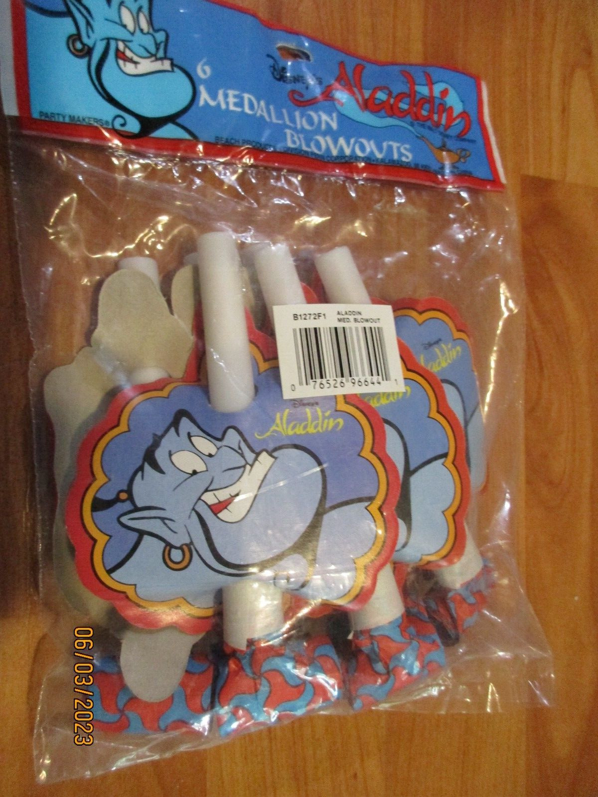Aladdin’s Genie Medallion Blowouts Party Supplies Multi-color Party Express NOS