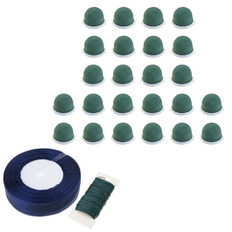 26 Pack Miniature Round Foam Block Creative Wine Bottle and Straw Hat Decoration