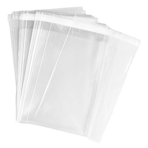200 Clear Resealable Reclosable Self Adhesive Seal Lip & Tape Poly Cello Bags