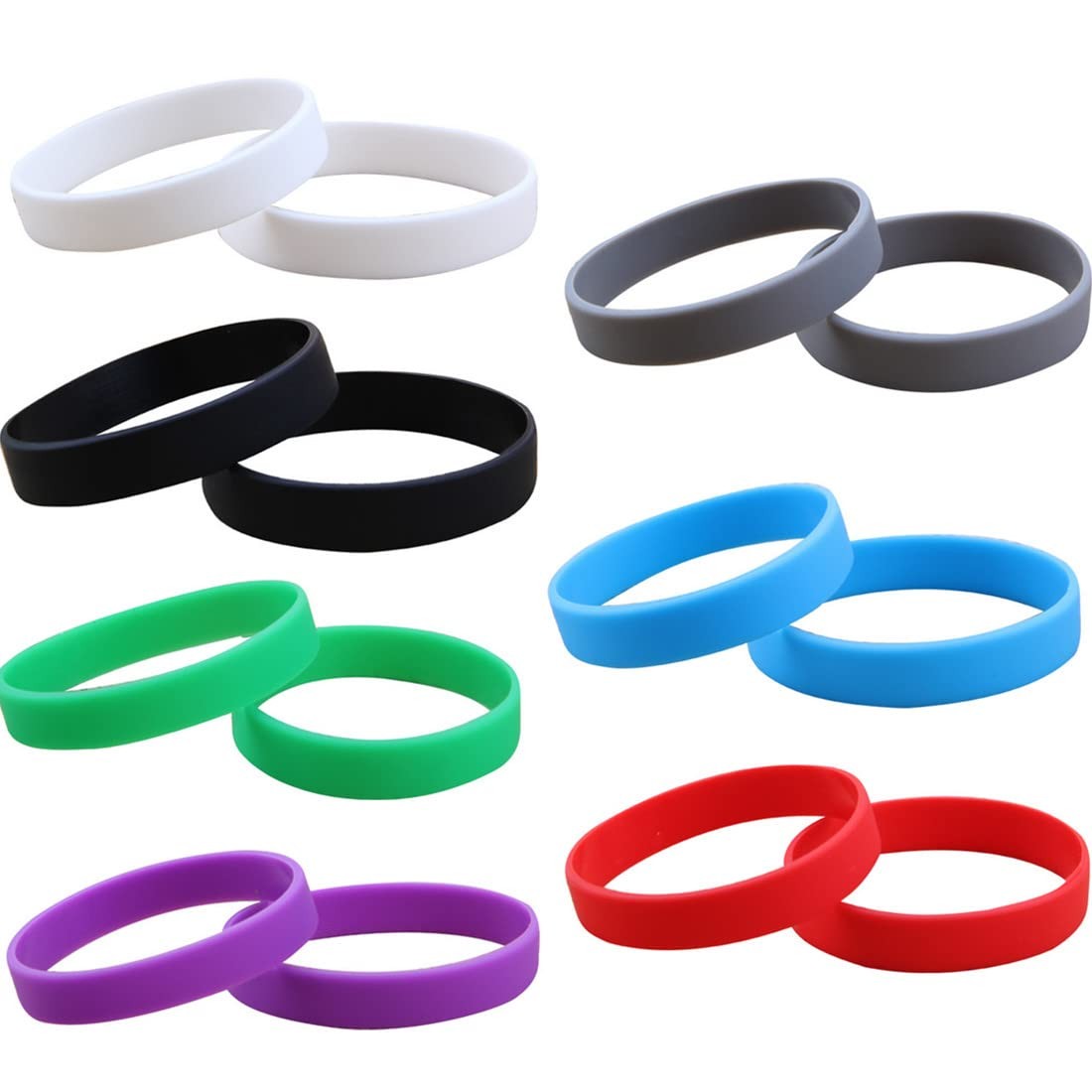 UQUABESO 15 Pcs Rubber Medium, Black, White, Grey, Red, Blue, Green, Purple