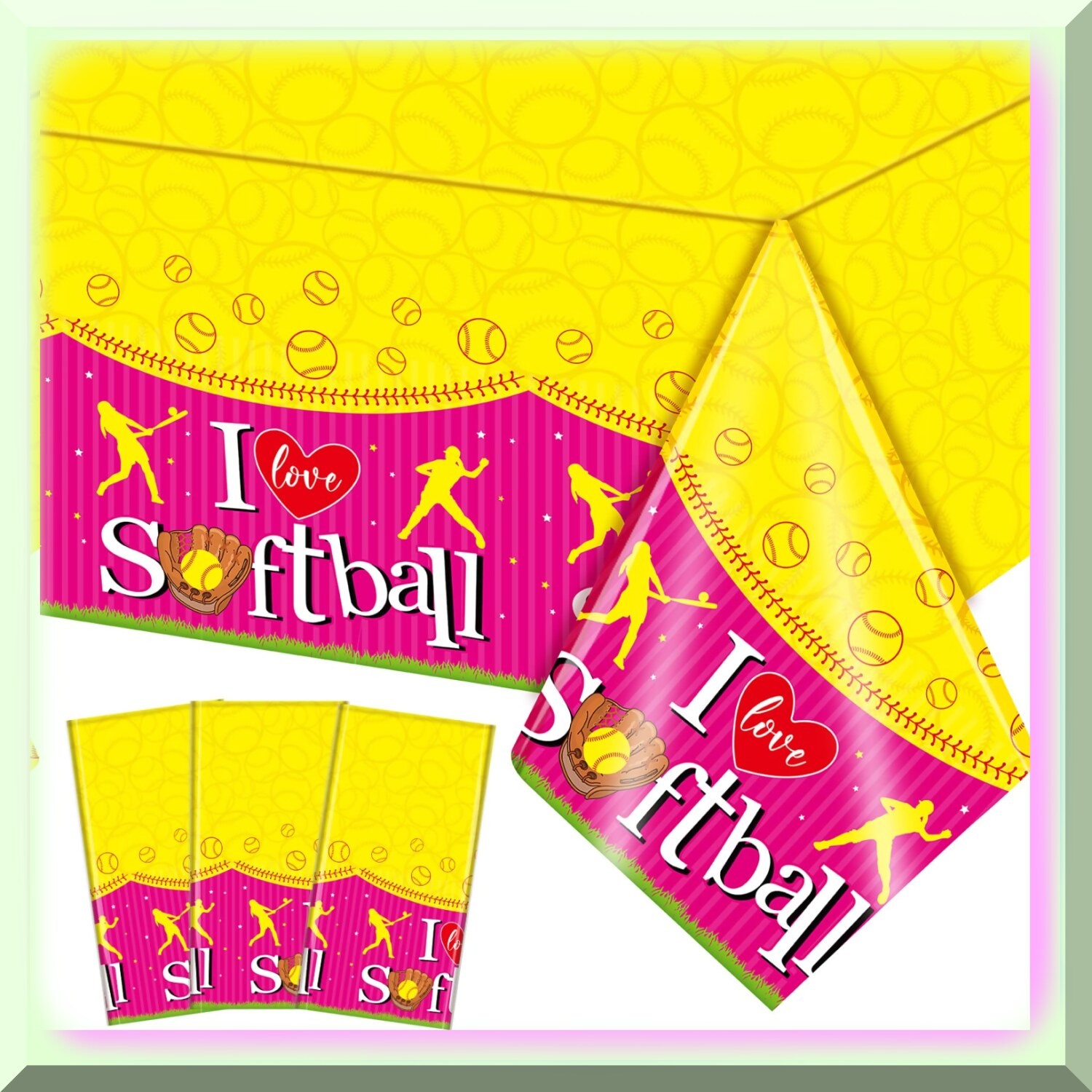 Sporty Splash Waterproof Table Cover 130x220cm Set of 3