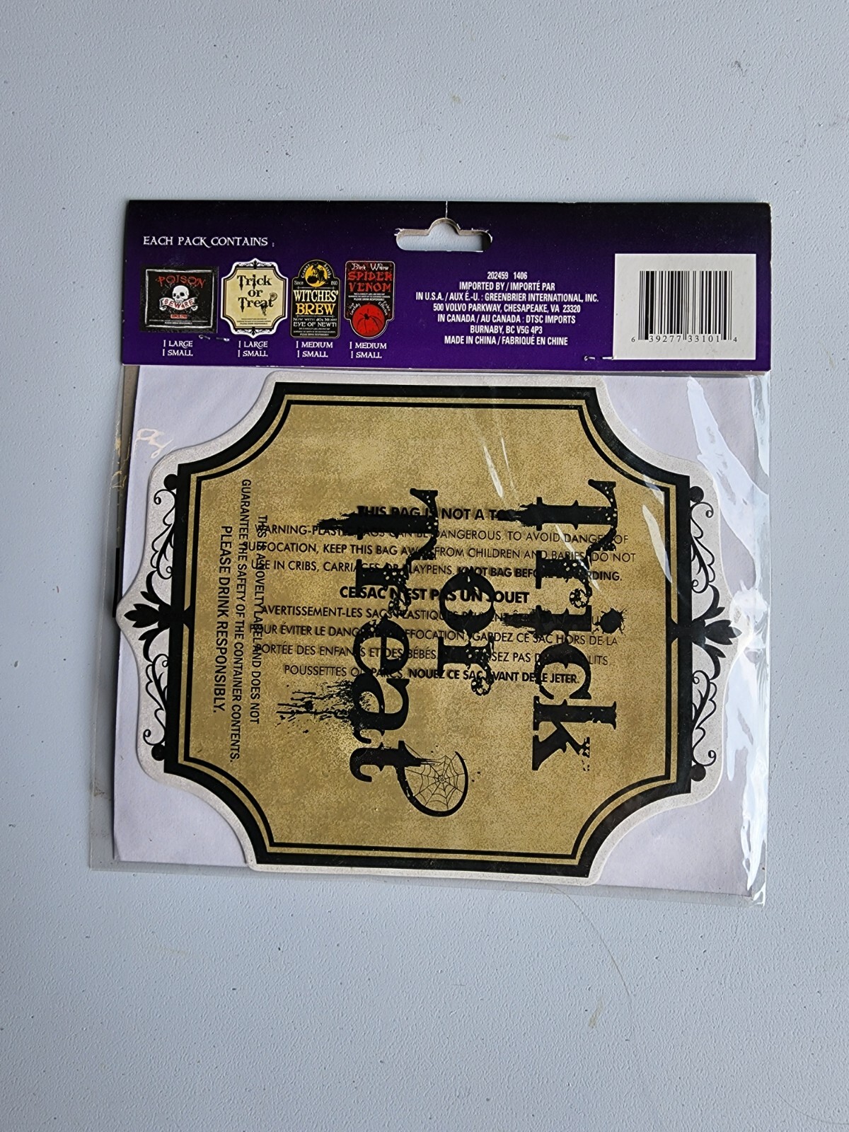 Halloween Bottle potion Stickers Poison Spider Witch Brew TrickTreat Centerpiece
