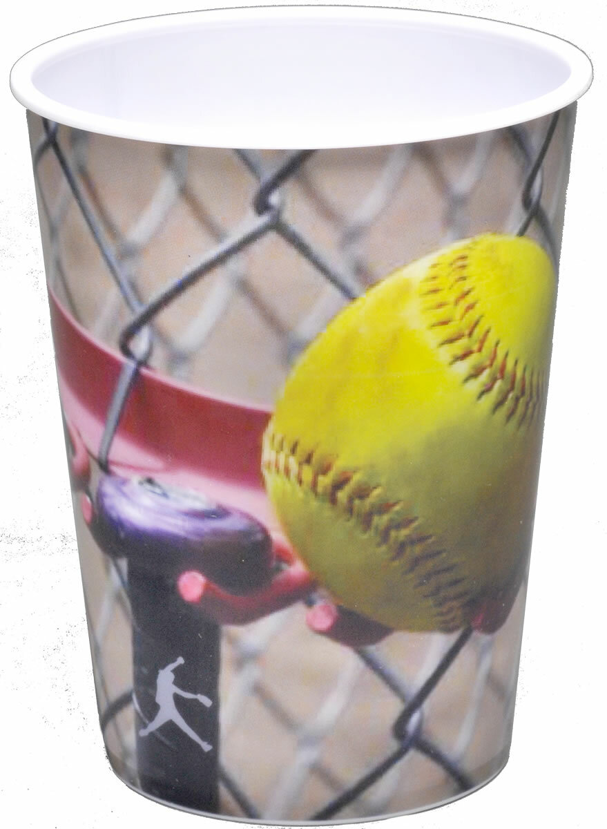 Softball Party Plastic Souvenir Cup – Set of 8 16oz Cups Birthday Sports Party