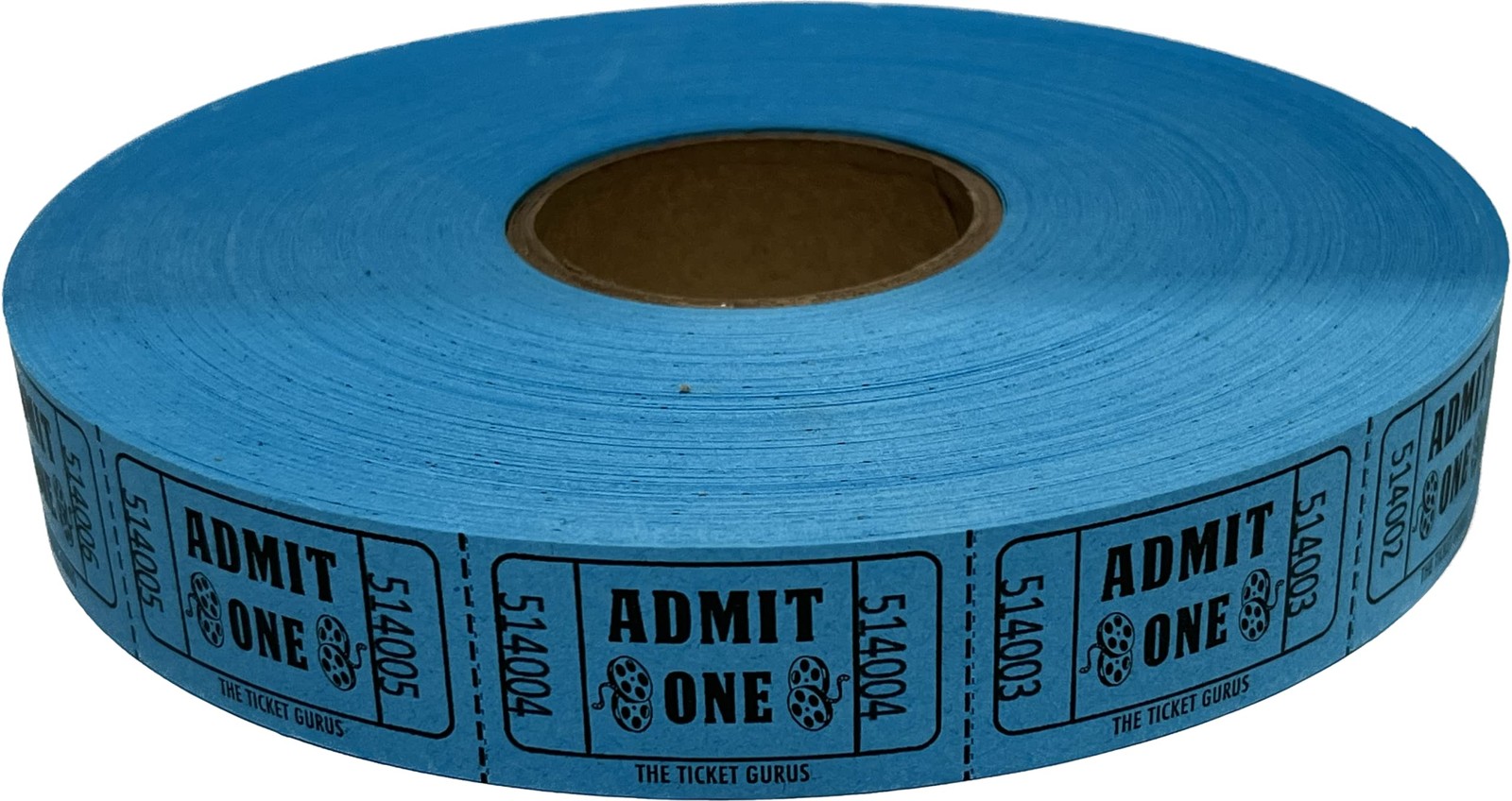 2000 PCS Blue Admit One Single Roll Consecutively Numbered Raffle Tickets