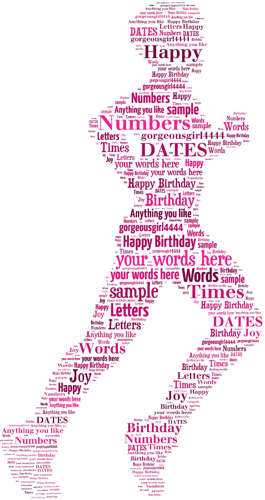 word art personalised gift present keepsake thank you runner jogger pe teacher