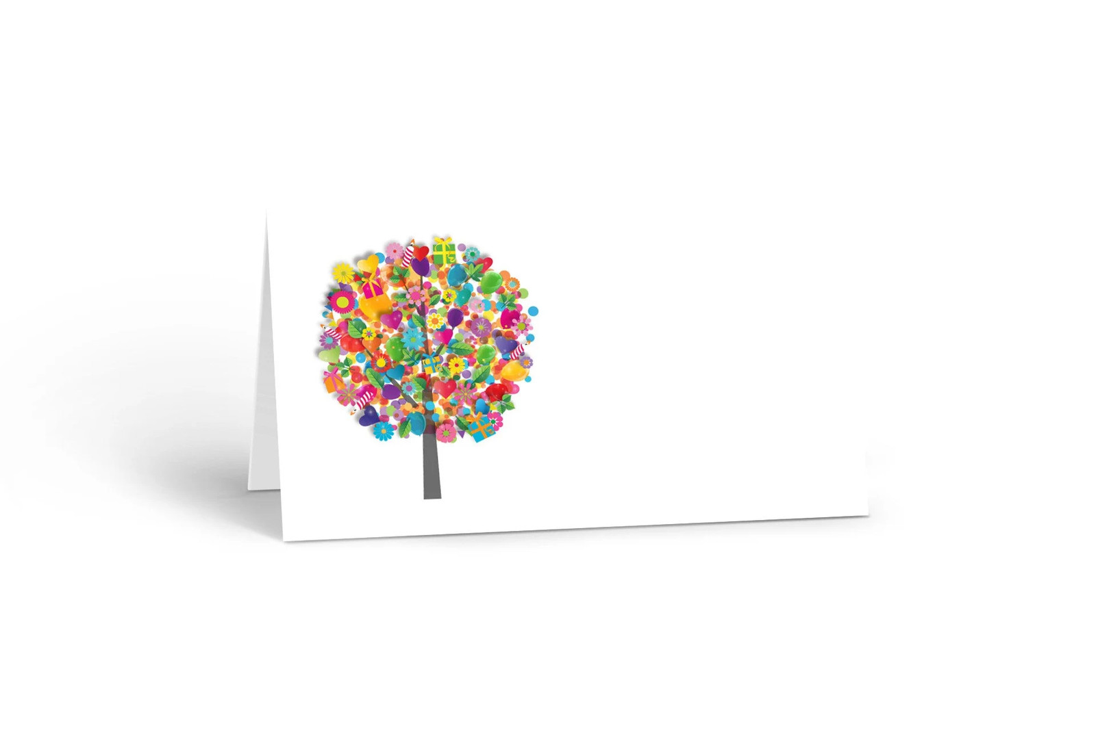 Colorful Birthday Place Cards – 25 Place Cards for Party Table Tent Cards