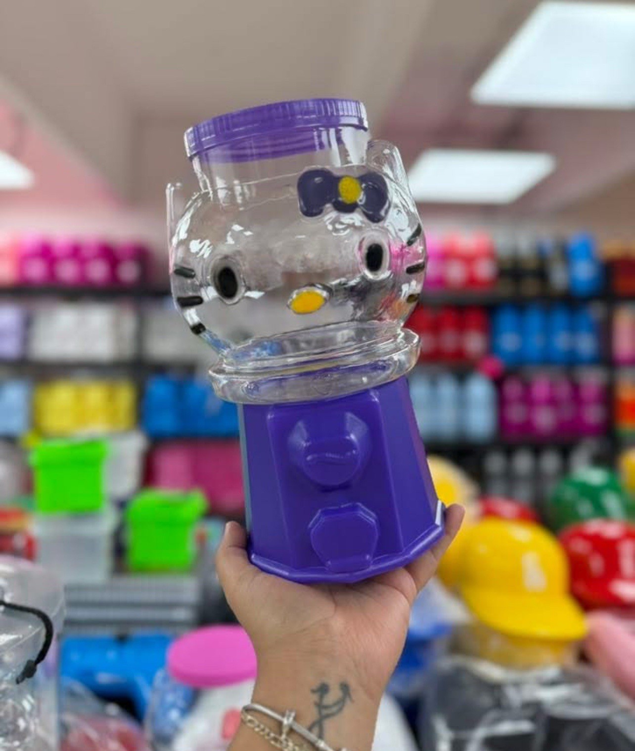 Hello Kitty Chiclera Plastic Dummy Gumball Machine Centerpiece Party Piñata 10Pk