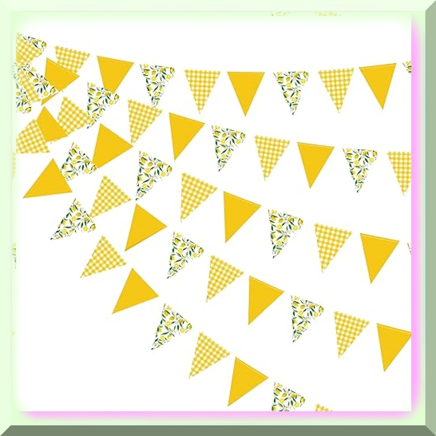Yellow Floral Celebration Banner 44 ft