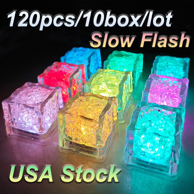 Light Up Ice Cubes Multicolor Glowing Flashing Ice Cubes for Drinks Club Party
