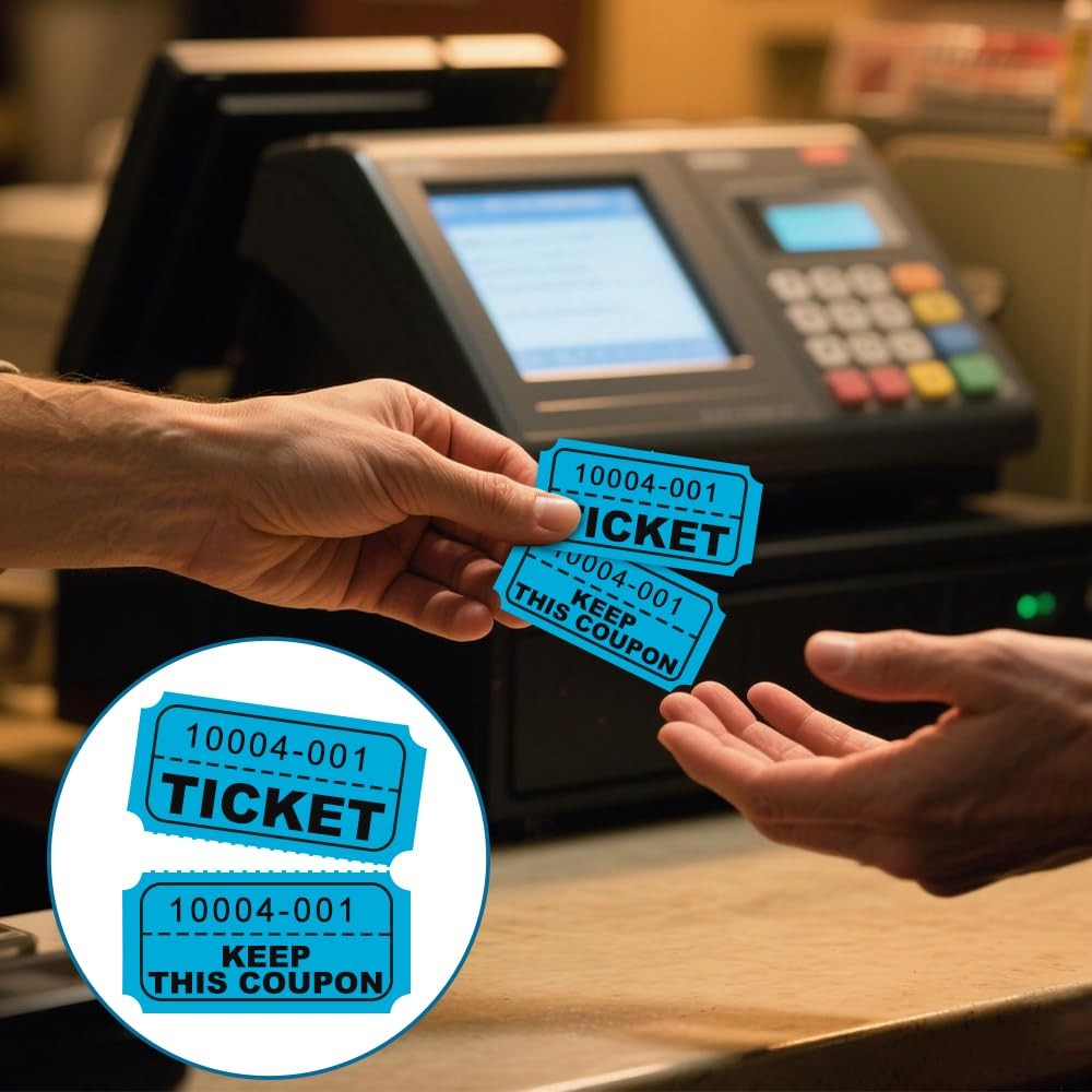 NEW NOAM 1000 Pcs Raffle Tickets Roll, 50/50 Raffle Tickets for Events, Fundr…