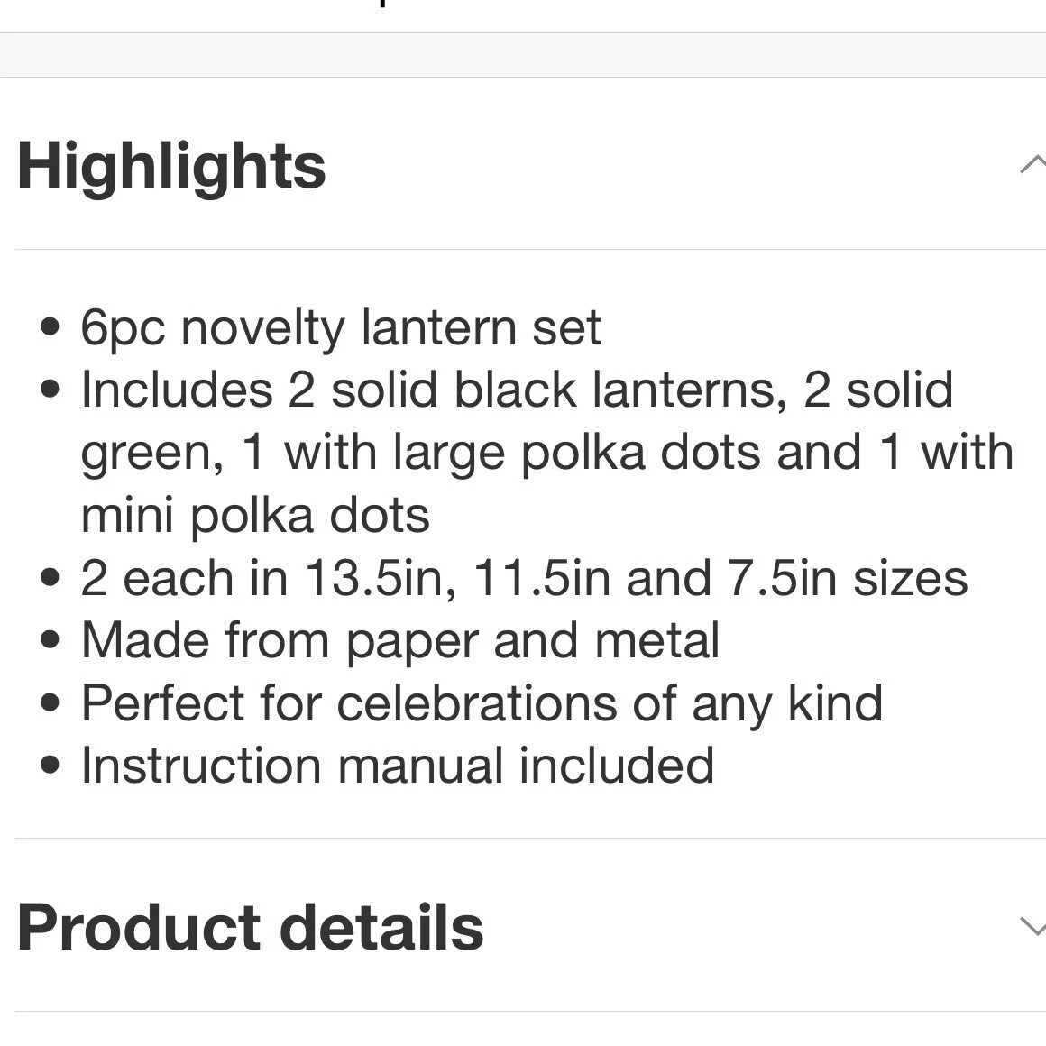 6pc Polka Dot Novelty Lantern Set Black/Cream/Green kate spade new york x Targ