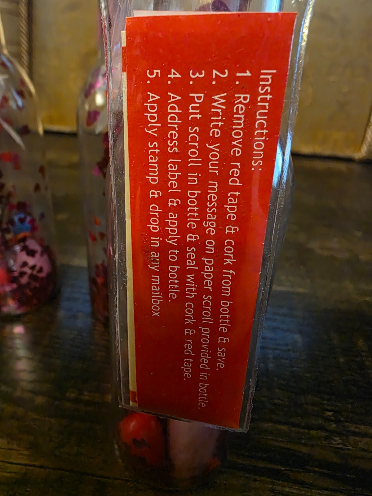 TWO’S COMPANY LOVE PERSONALIZED MESSAGE IN A BOTTLE MAILABLE GIFT BOTTLE