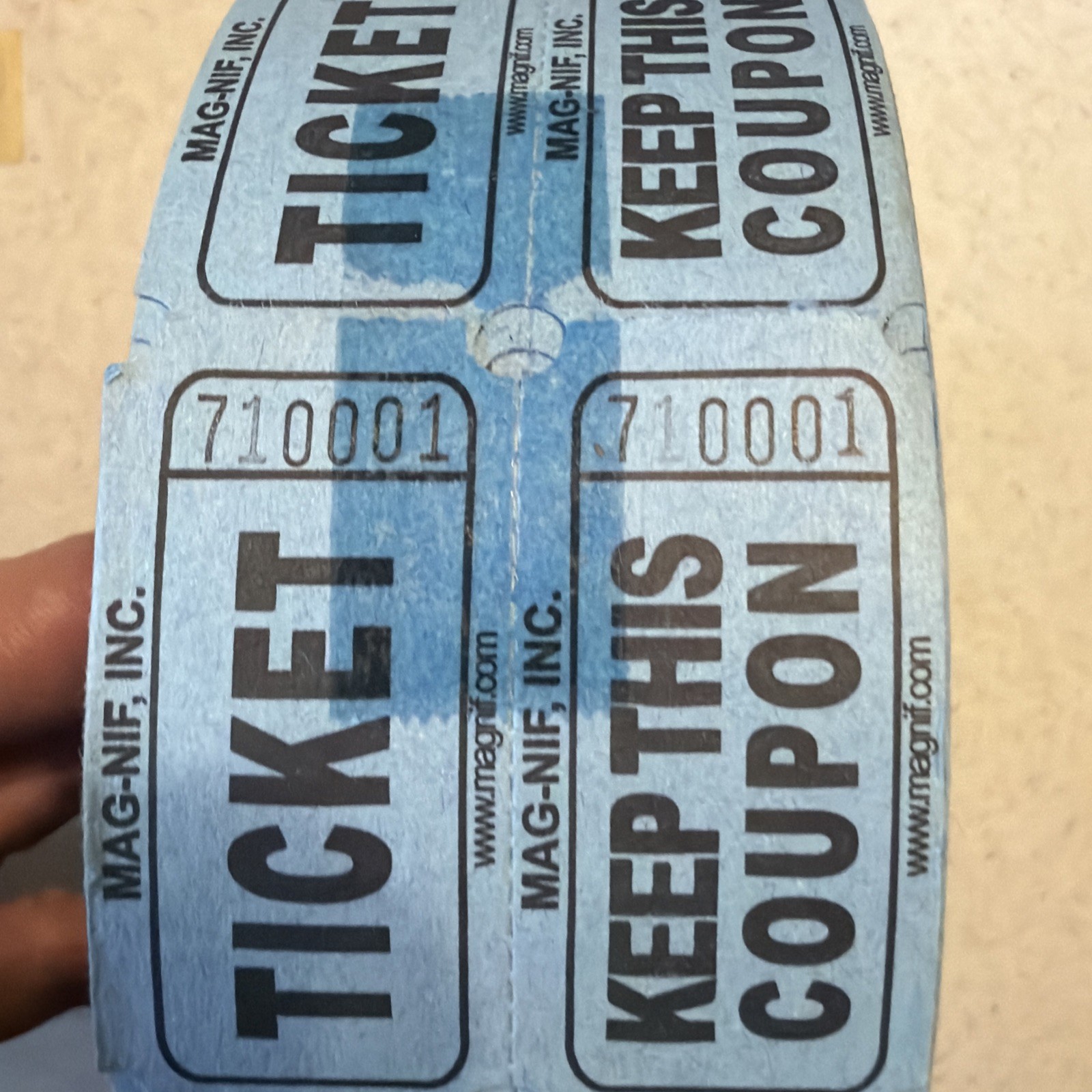 Raffle Tickets Double Stub Roll of 2000 Split the Pot 50/50 Carnival Events