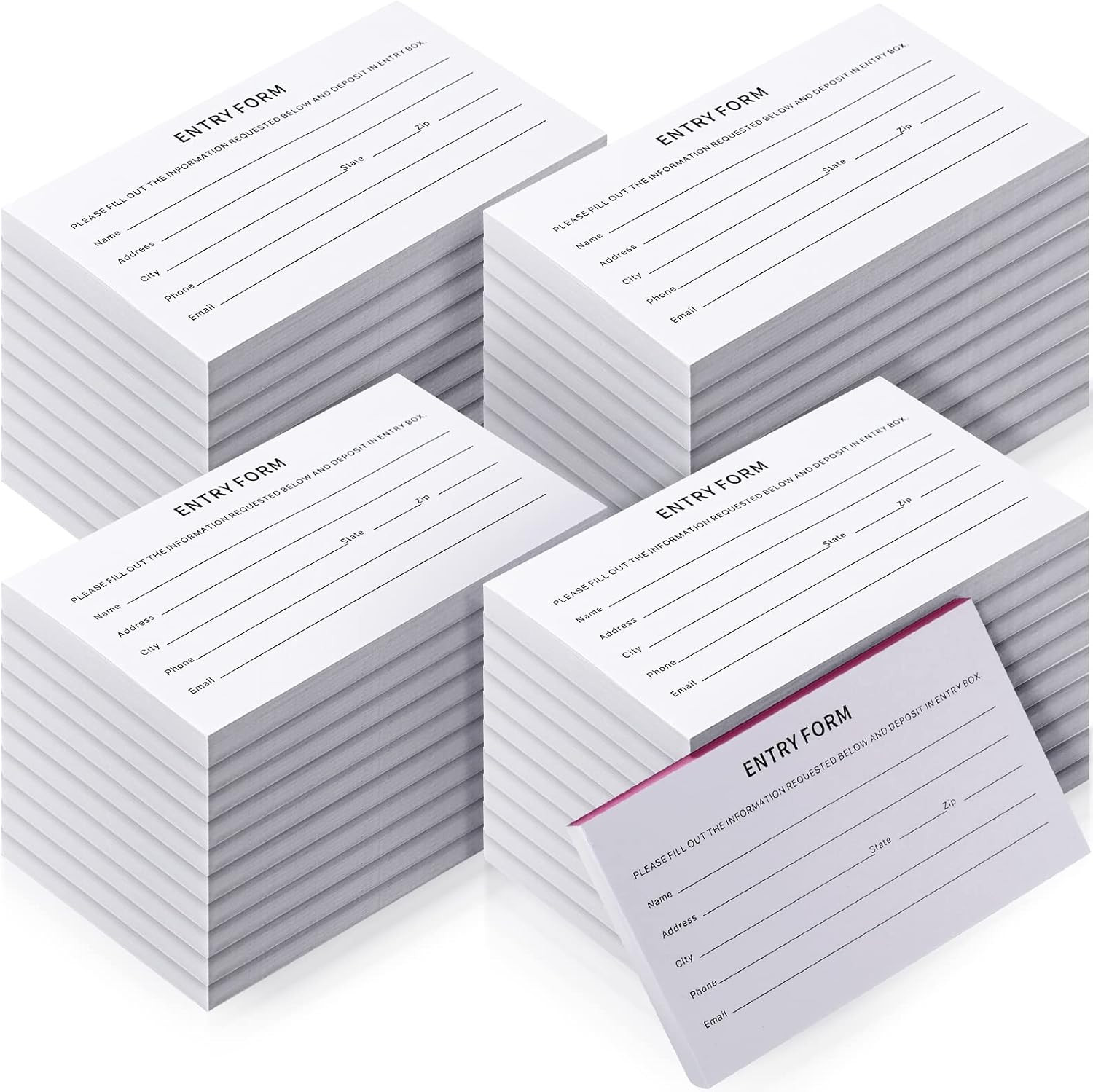 4000 Pcs Raffle Ticket Sheets Blank Entry Forms Direct Raffle Tickets 3X5 Inch E
