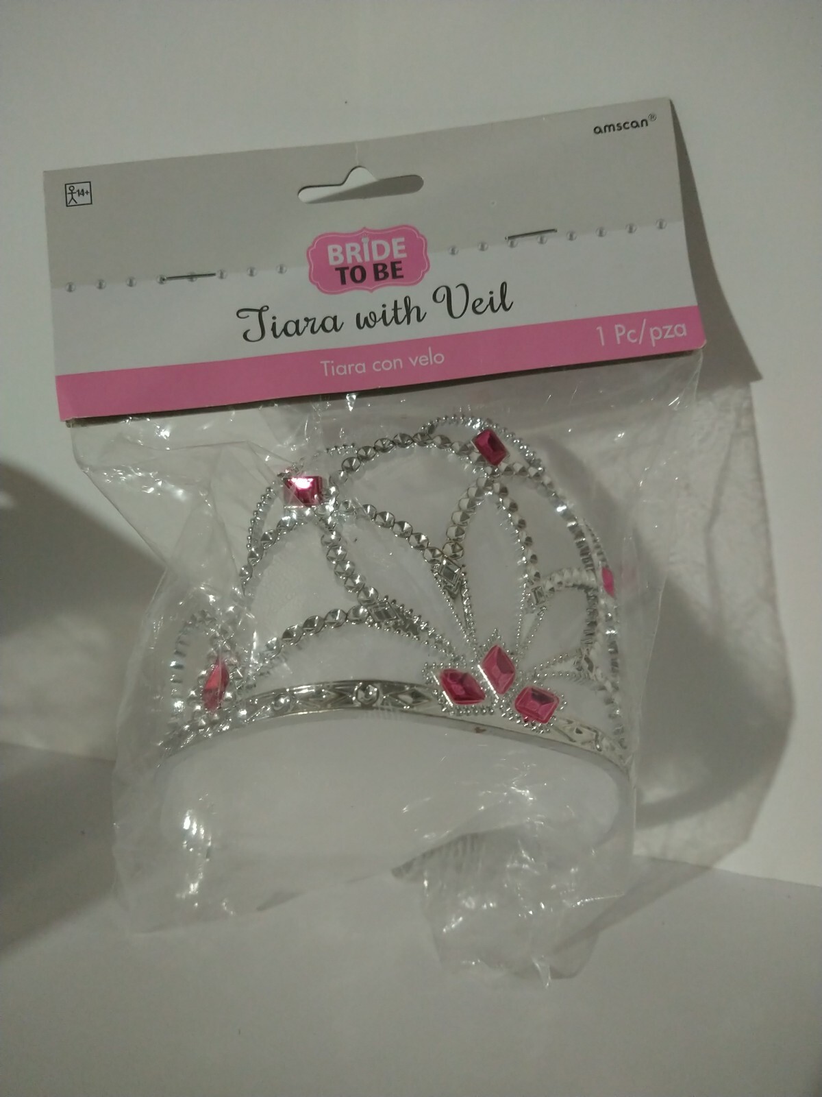 Bachelorette Rhinestone Bride to Be Tiara with veil Party A-60