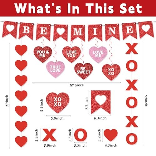 Valentines Day Decorations Valentine’s Day Be Mine Decorations Hanging Heart