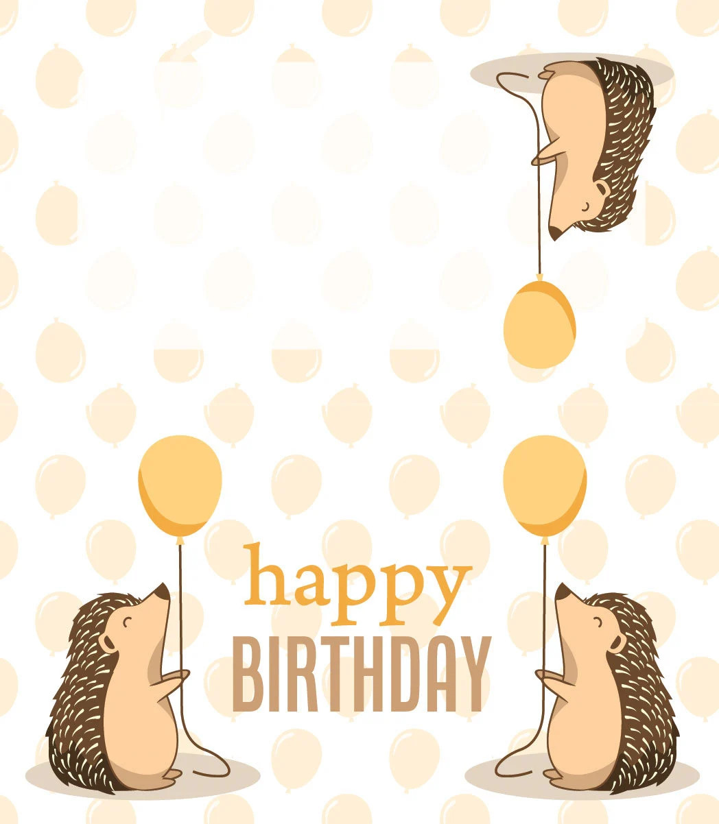 Hedgehog Happy Birthday Place Cards – 25 Place Cards – Party Place Cards -B77571
