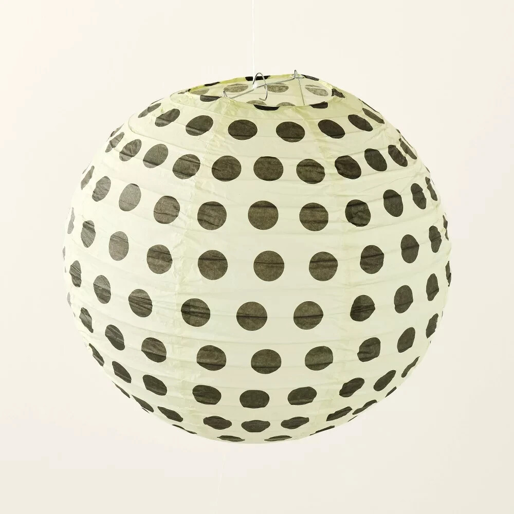 ~6pc Polka Dot Novelty Paper Lantern Set Black/Cream/Green – kate spade x Target