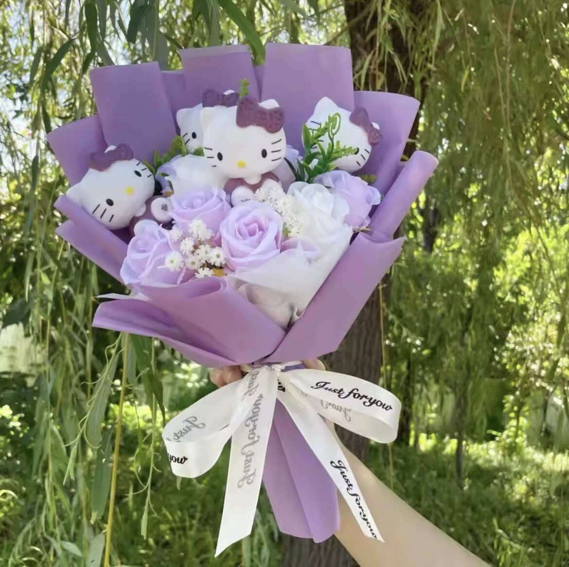 Kawaii Hello Kitty Sanrio Artificial Flower Bouquet Christmas Gift Valentine’s