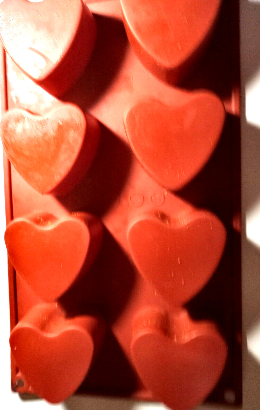 Preowned Silicone HEARTS Cupcake Mold 12″ x 7 x 1 & 1/4 “