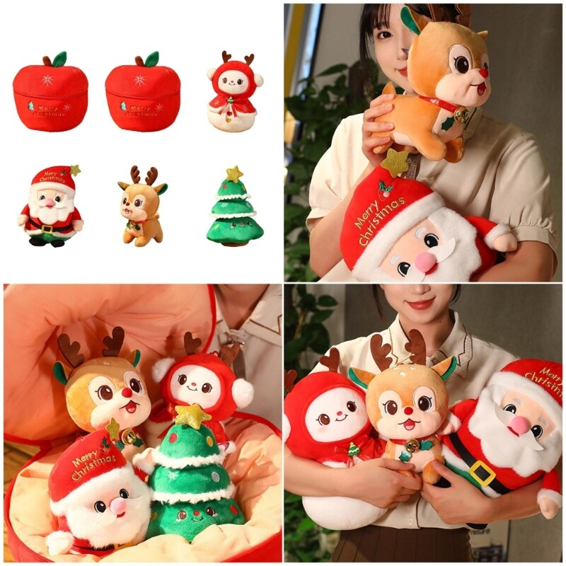 Christmas Tree Plush Toy Soft Stuffed Pillow for Kids and Holiday Decors