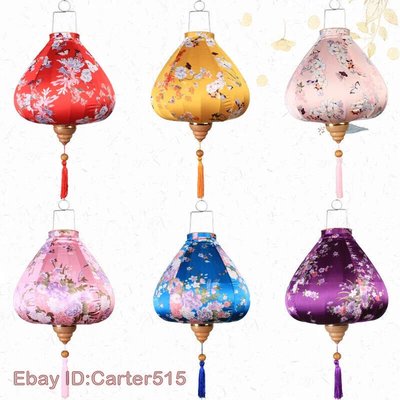 Chinese Lantern Traditional Silk Lantern Balcony Party New Year Hanging Lanterns