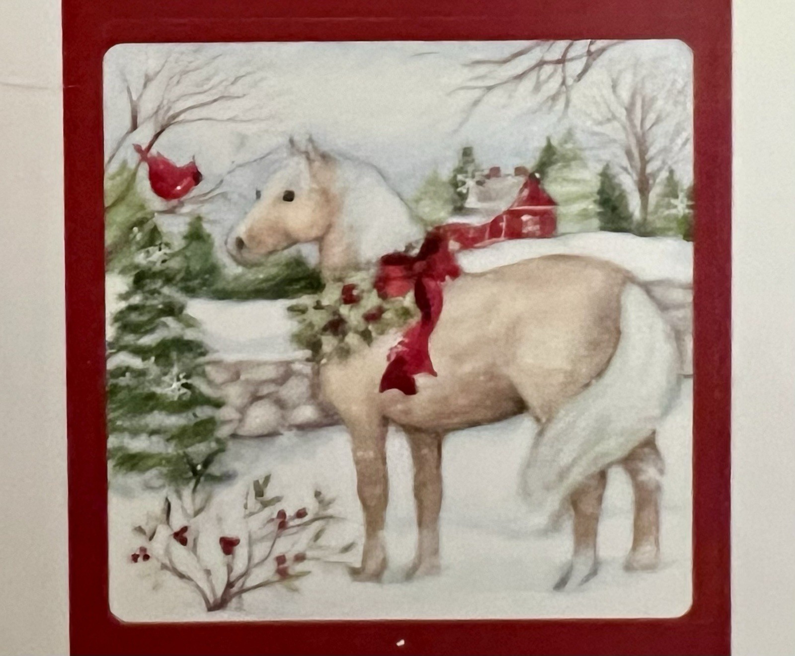 36 Christmas Horse Adhesive Labels for CHRISTMAS Cards Gifts Invitations etc BN