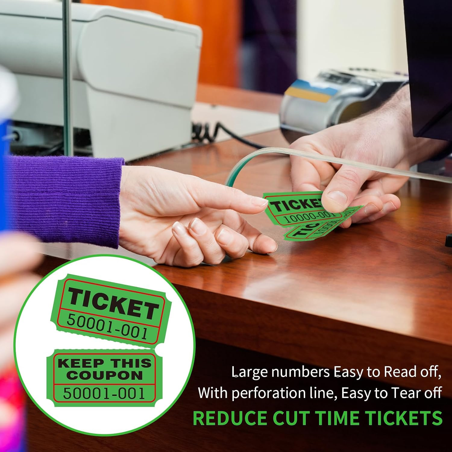 Raffle Tickets Double Rolls 1000 Per Roll 50/50 Raffle Tickets for Events,Car…