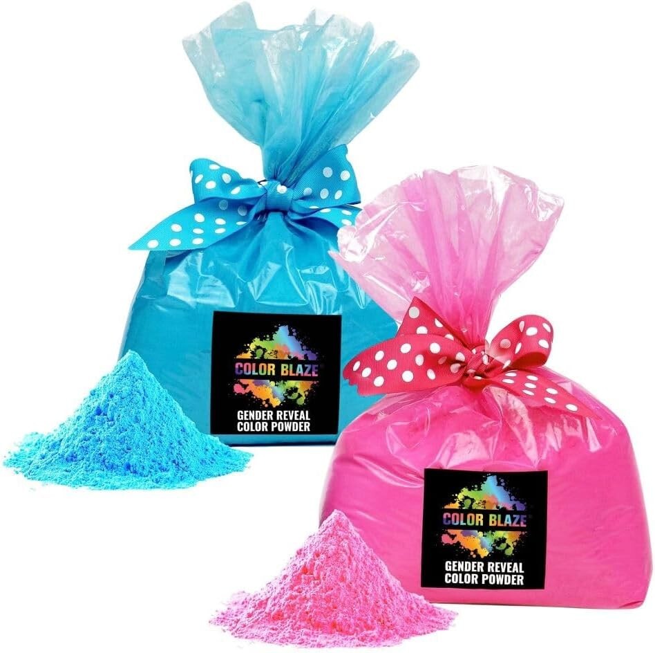 Color Blaze Baby Gender Reveal – 5lb Pink & 5lb Blue – Color Powder Combo Pack