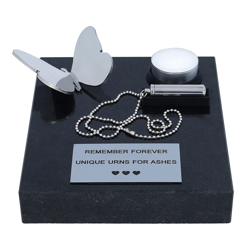 Outdoor keepsake jewellery for ashes Memorial place for garden Butterfly keepsak