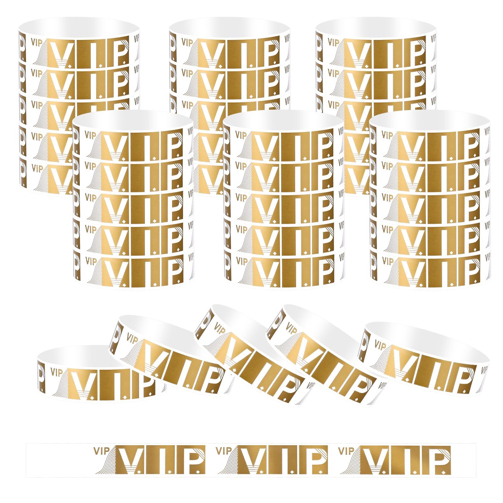 100 Pcs VIP Wristbands for Events Concert Club Amusement Park Party Bracelets