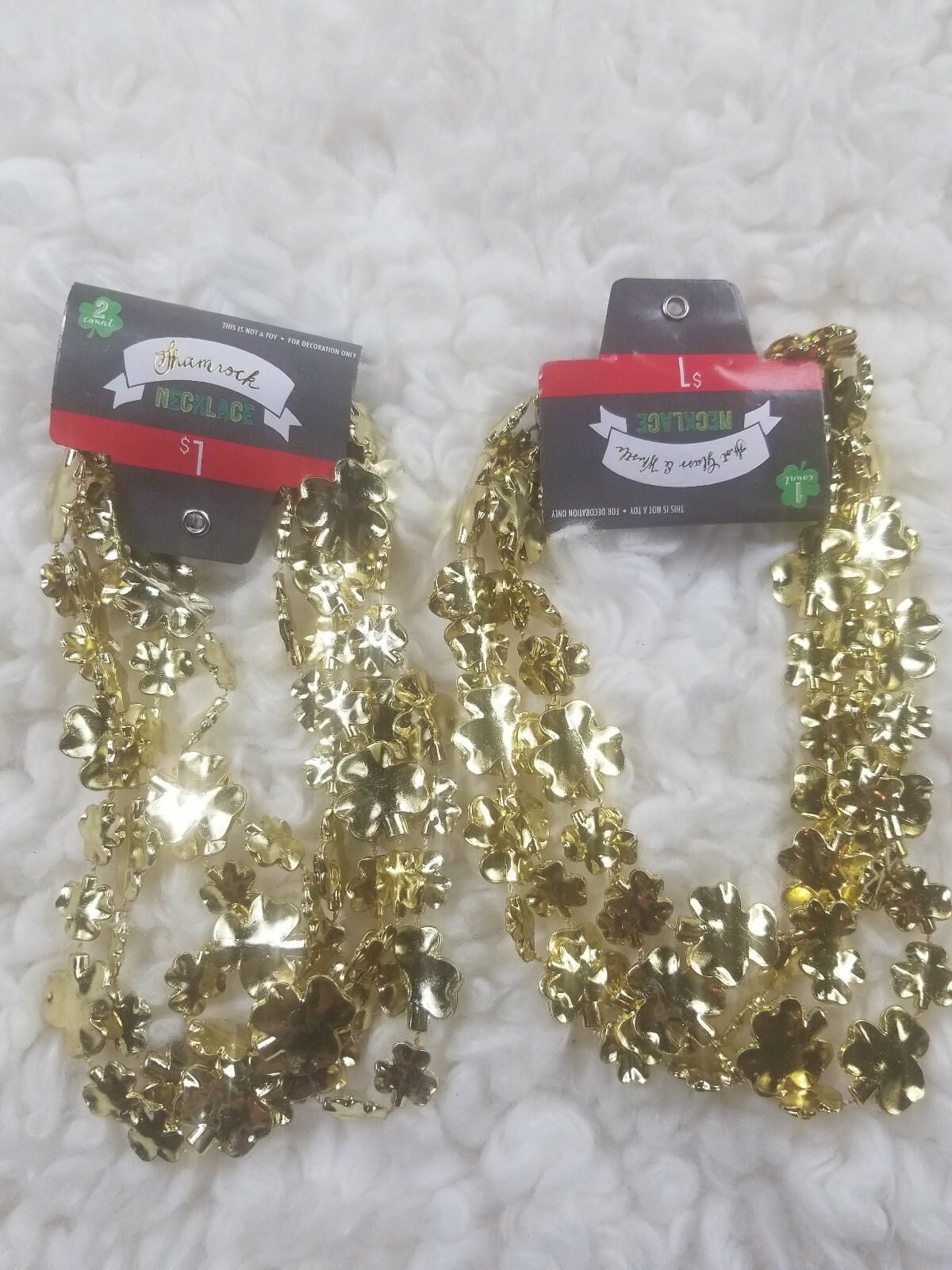 Lot Of 4 Unisex Necklace Jewerly Party Favor St. Patrick Day NEW