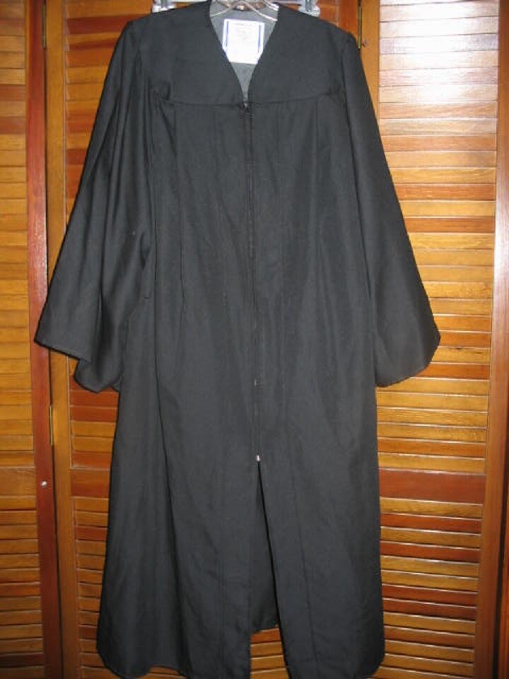 BLACK GRADUATION GOWN ROBE 6’0″ 6’1″ 6’2″ ~matte’~TALL~Bachelor or high school
