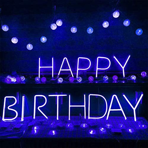 Light Up Letters Neon Signs, Blue Alphabet Neon Lights Wall Decor for Home, O