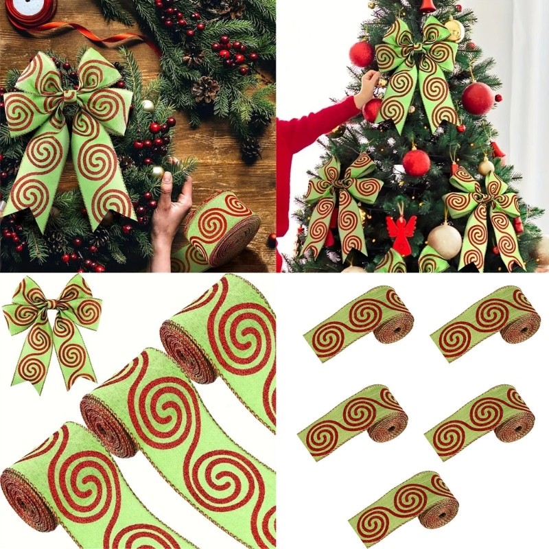 Effective Christmas Gift Wrapping Ribbons Charm in Assorted Color and Designs