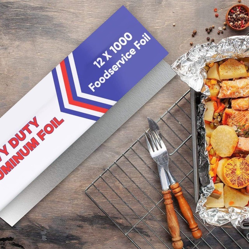 Aluminum Foil Wrap for Food -12 x 1000 FT (2 Box) Heavy Duty Aluminum Foil – BBQ